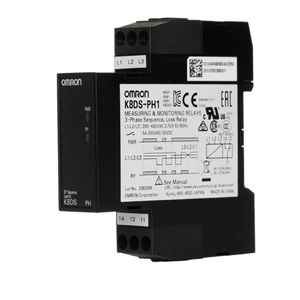 Relé de Secuencia Trifásico <span class=keywords><strong>Omron</strong></span> Serie K8DS K8AK-LS1 100-240VAC/K8DS-PA2 en Stock - Product Image 4