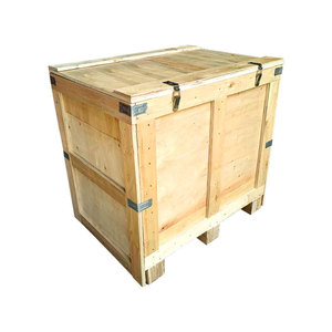 Caja de madera desmontable personalizable, caja de almacenamiento de equipo industrial de madera contrachapada, caja de logística con correas y hebillas de acero - Product Image 1
