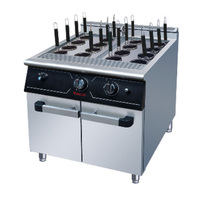 Chaudière de cuisson professionnelle JUSTA en acier inoxydable, double combustible (gaz naturel et propane), pour pâtes et nouilles, avec support de cabinet, pour restaurant rapide