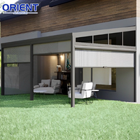 Pergola bioclimatique automatique moderne en aluminium pour patio, jardin et serres