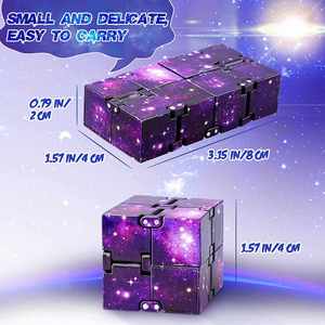 Cubo Mágico Infinito Antiestrés, Juguete para Aliviar la Ansiedad, para Adultos y Niños, Herramienta EDC para Pasar el Tiempo, Diseño Galáctico Espacial - Product Image 2