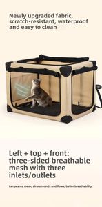 Nouvelle cage de transport pliable et écologique en tissu Oxford pour animaux de compagnie, imperméable et respirante, pour chats et chiens, idéale pour les voyages en voiture et les courts trajets (2026) - Product Image 6
