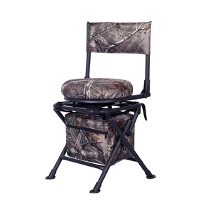 Silla giratoria con bolsa de engranaje, plegable, para acampar, picnic, caza, muebles de exterior - Product Image 1