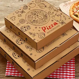 Fabrika yüksek kalite özel toptan gıda sınıfı oluklu 18 "Pizza kutusu