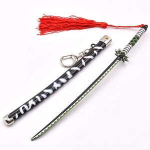 Demon Slaye Wind Pole Exclusive Mini <span class=keywords><strong>Katana</strong></span> Métal Artisanat Épée Porte-clés Cadeau Jouet 22cm Fabricants Spot Produits En Alliage De Zinc - Product Image 5