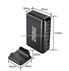 Gan 8 Cổng Máy Tính Để Bàn Sạc Nhanh Sạc Cao-Điện Pd100w Đầu Ra <span class=keywords><strong>3USB</strong></span> + 5type-C Đa Chức Năng Power Supply Adapter Qc3.0 - Product Image 6