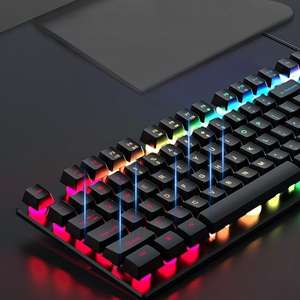 <span class=keywords><strong>Clavier</strong></span> et <span class=keywords><strong>souris</strong></span> de jeu mécaniques intelligents 2025, nouvelle génération sans fil, en alliage d'aluminium, USB-C, RVB personnalisé - Product Image 3