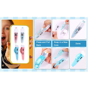 Foska Papelería y útiles escolares Aplicador fácil de usar Carcasa de plástico colorida Cómoda cinta correctora estilo bolígrafo 6m - Product Image 6