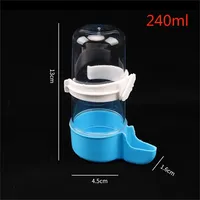 Distributeur d'eau automatique de 240ml pour petits et grands oiseaux Cage de mangeoire pour perroquets suspendus avec accessoires pour animaux de compagnie