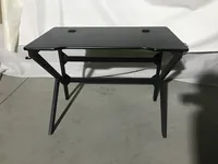 "Z" en forme de multi-métal noir MDF bureau PC table de course bureau de jeu table d'ordinateur