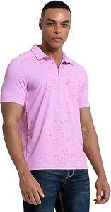 Chemise de golf pour homme en tricot imprimé à manches courtes, respirante, sportive, protection solaire, pour les sports de plein air - Product Image 6