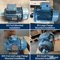 Moteur électrique ABB d'origine IE2/IE3 50Hz 60Hz 380V 415V 3 phases, moteur asynchrone pour pompe, ventilateur, compresseur