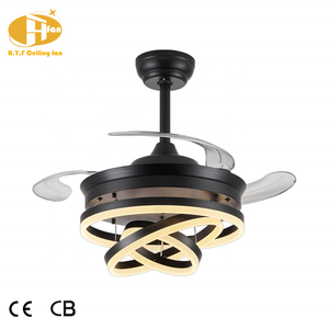 Ventilador de Techo <span class=keywords><strong>con</strong></span> Luz LED y <span class=keywords><strong>Control</strong></span> <span class=keywords><strong>Remoto</strong></span>, <span class=keywords><strong>con</strong></span> Aspas Retráctiles Ocultas de 3 Hojas, para Dormitorio o Comedor - Product Image 2