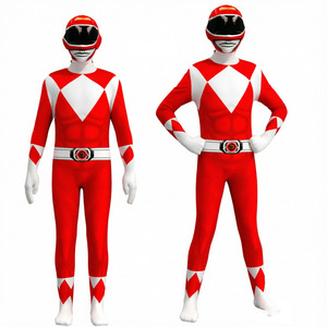 Disfraz de Cosplay de los Power Samurai Rangers, Morpher Mighty, <span class=keywords><strong>Traje</strong></span> de Superhéroe <span class=keywords><strong>con</strong></span> Capucha para Niños y Adultos, Mono de Cuerpo Entero, <span class=keywords><strong>Traje</strong></span> Zentai - Product Image 5