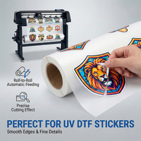 Machine automatique de découpe UV DTF Hanrun à double tête, homologuée CE, avec positionnement CCD pour coupes complètes et partielles