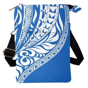 Bolsos de diseño de artículos de lujo, gran oferta en zonas turísticas, bandolera de lona de poliéster, Bolso con solapa con estampado de tribu de la Isla Caroline y Polinesia con cierre de botón - Product Image 2