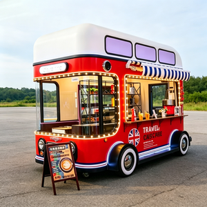 Chariot de restauration mobile d'extérieur à structure stable avec système d'alimentation personnalisé, grand camion de restauration mobile sur mesure pour le café - Product Image 1