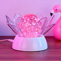 Vente en gros Lampe d'offrande de Bouddha LED Lotus coloré Fournissant une lampe jamais brûlante bouddhiste