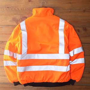 남자의 긴 소매 작업복 안전 유니폼 셔츠 통기성 빠른 건조 <span class=keywords><strong>100</strong></span>% 면 버튼 반사 기능 EN GS 인증 - Product Image 5