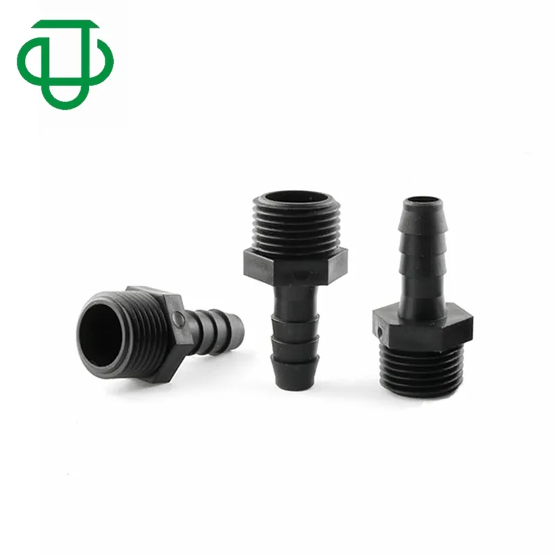 Ju Polypropyleen Buis Naar Poort Pijp Fitting Recht 90 Graden 1/2 "Npt Mannelijke Schroefdraad Naar Weerhaak Buis Connector