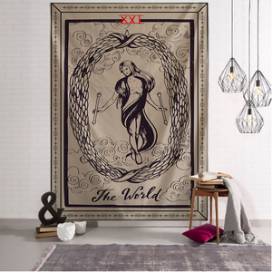 Mito Ilustración Estilo Paisaje contemporáneo Diseño Algodón Lino Oscuro <span class=keywords><strong>Brujería</strong></span> Habitación Cabecero Arras Alfombra Ecológico Hogar - Product Image 2
