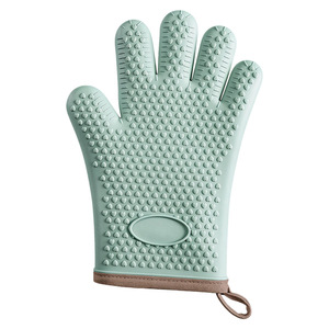 Silicone Kitchen Gloves Heat Resistant Non Slip Oven Baking Microwave Gloves Waterproof Fish Scale Texture - Product Image 5