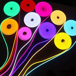 6*12mm Red Pink Orange Ice Blue RGB PVC LED Neon <b>Light</b> Strip <b>Rope</b> Battery Powered IP67 Waterproof DIY Christmas <b>Lights</b> - Product Image 2