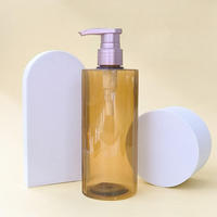 Bouteille Pompe en Plastique PET Transparente Vide de 500 ml (16 oz) pour Shampooing, Lotion, Savon Liquide, Sérum Cosmétique, Soins de la Peau et Parfum
