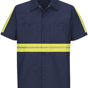 Vestes de travail réfléchissantes en polyester-coton de classe 2 ANSI avec logo personnalisé pour la protection des travailleurs, la soudure, la réparation automobile, les mines de charbon - Product Image 2