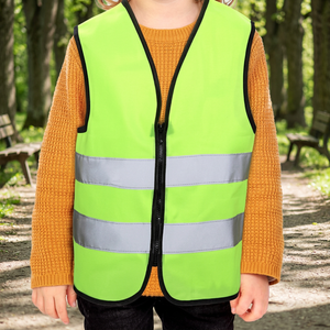 Chaleco de Seguridad Reflectante de Poliéster para Niños, Alta Visibilidad, con Cierre, Portátil, Promocional, para Actividades Escolares y al Aire Libre - Product Image 3