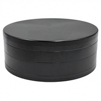 Broyeur manuel en métal pour herbes, 100 mm, 4 pouces, noir, grand, 4 pièces, extra large, pour fumer du tabac, broyeur d'herbes sèches, accessoire pour fumer