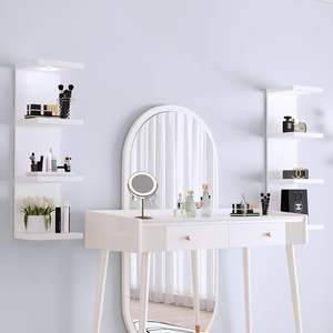 Versátil <span class=keywords><strong>estantería</strong></span> <span class=keywords><strong>de</strong></span> <span class=keywords><strong>pared</strong></span> <span class=keywords><strong>de</strong></span> madera moderna <span class=keywords><strong>de</strong></span> 4 niveles, estantes flotantes <span class=keywords><strong>de</strong></span> pantalla blanca con luz LED - Product Image 6