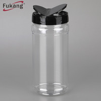 Bouteille en plastique PET pour épices de 100 ml, 150 ml, 200 ml, pot d'emballage pour assaisonnements avec couvercle saupoudreur de sel