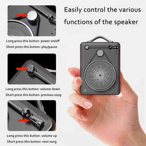 ลำโพงไร้สายขนาดเล็กแบบพกพาสำหรับใช้ในบ้าน โต๊ะทำงาน หรือกลางแจ้ง เครื่องเล่นเพลงพกพาไร้สายดีไซน์สร้างสรรค์ - Product Image 6