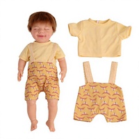 Poupée Reborn en Silicone Intégral de 55,88 cm (22 po) avec Corps Lesté Souple, Tenue Imprimée Renard, Jouet Réaliste, Cadeau pour Filles et Collectionneurs