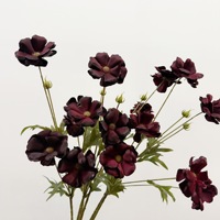 Bunga Peony Kupu-Kupu Warna Musim Gugur Vintage, Bunga Artifisial Bernuansa Gelap, Dekorasi Rumah, Rangkaian Bunga Latar Belakang Aula Pernikahan