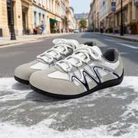 Nouvelles baskets décontractées à lacets de style allemand pour le printemps, chaussures de sport polyvalentes et tendance pour couple, baskets basses de skate à semelle massante
