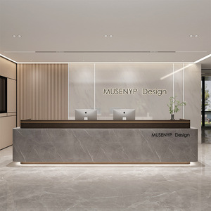 Mostrador de recepción plegable minimalista moderno para empresa, salón de belleza, Mostrador de cajero de hotel, institución de formación para hospitales - Product Image 1