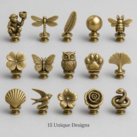 Poignées de porte d'armoire en laiton massif au design nordique moderne, en forme de libellule, quincaillerie de meubles créative en forme d'animal, revêtement en poudre, luxe