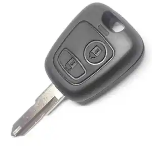 Chave eletrônica, venda quente de 2 botões, controle remoto, ne72, lâmina de chave, com logotipo c5 c-itroen, chave de carro