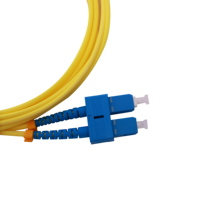 Kabel Patch Fiber Single Mode G657A1/A2 SC UPC-SC UPC Duplex 3.0mm untuk Penggunaan Dalam Ruangan FTTH, Kompatibel dengan Jaringan 5G
