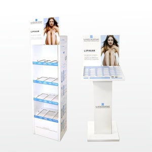 ชั้นวางสินค้าแบบตั้งพื้นสำหรับขนมขบเคี้ยว กาแฟ และของหวาน ทำจากกระดาษลูกฟูก เหมาะสำหรับซูเปอร์มาร์เก็ต - Product Image 3