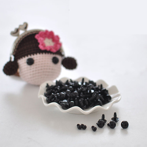 100pcs Preto Olhos De Segurança De Plástico Para Brinquedos Artesanato Boneca Teddy Bear Dolls Soft Toy Making <span class=keywords><strong>Animal</strong></span> Amigurumi Acessórios