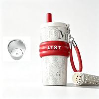 Gobelet isotherme en acier inoxydable à motif serpent avec paille et infuseur à thé, tasse isolée sous vide de 550 ml avec poignée pour femmes, bureau et voyage