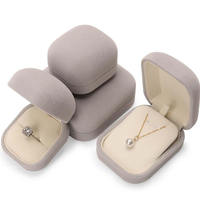 Boîte d'emballage EVERWIN personnalisée avec logo imprimé, motif uni, coins arrondis, fermeture à boucle pour pendentif, boucles d'oreilles, bracelet, collier