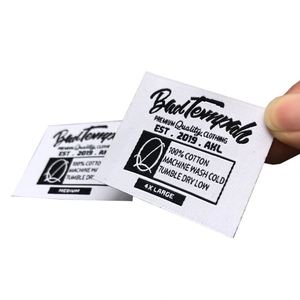 Etiquetas personalizadas termoadhesivas para cuello, etiquetas tejidas de algodón, etiquetas tejidas termoadhesivas para ropa - Product Image 2