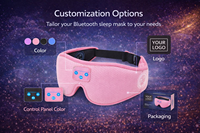 Masque de sommeil Bluetooth 3D profilé pour dormeurs latéraux, zéro pression et blocage total de la lumière, logo personnalisé disponible