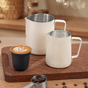 <span class=keywords><strong>Set</strong></span> Montalatte in Lega di Alluminio con Design Moderno e Scala Esterna, Tazza per Latte Art Manuale in Acciaio Inox 304 Personalizzabile per Alimenti - Product Image 3