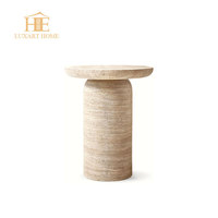 Meubles de salon de luxe, table basse de luxe, table d'appoint, base en forme de demi-boule, table basse moderne en marbre
