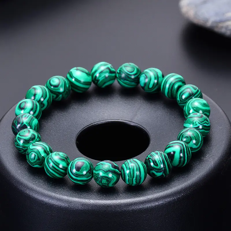 Groothandel Hoge Kwaliteit Nieuwe Mode Super Synthetische Groen Malachiet Kralen Armbanden Sieraden